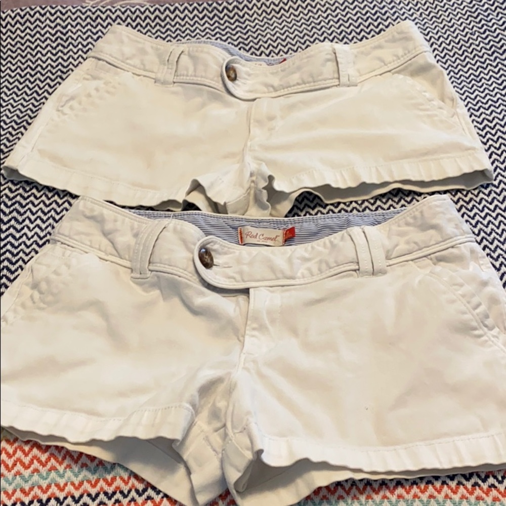 2 Pair of Red Camel Shorts